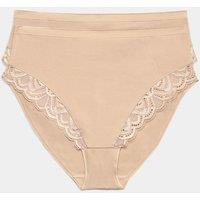 M&S 2 Pack Amelia Lace Cotton Rich Shaping Knickers Rose Quartz