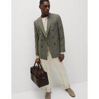 Tailored Fit Wool Blend Twill Blazer