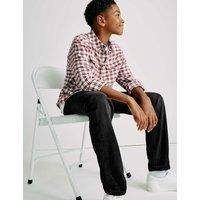 M&S Pure Cotton Relaxed Fit Jeans (6-16 Yrs) Black