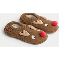 Reindeer Slipper Socks