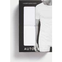 Autograph 2 Pack Supima Cotton Drop Needle Vest Box White