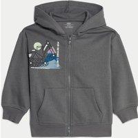 Cotton Rich Digger Zip Hoodie (2-8 Yrs)