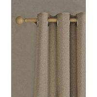 M&S Boucl Eyelet Curtains Taupe