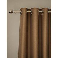 M&S Velvet Eyelet Ultra Thermal Curtains Bronze