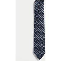 Elephant Print Pure Silk Tie