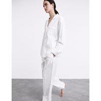 Pure Cotton Sateen Striped Pyjama Set