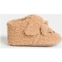 Spencer Bear Baby Spencer Bear Slipper Pram Shoes (0-18 Mths) Tan
