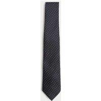 Slim Geometric Pure Silk Tie