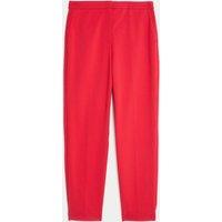Cotton Blend Slim Fit Ankle Grazer Trousers