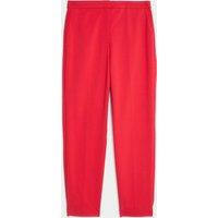 M&S Cotton Blend Slim Fit Ankle Grazer Trousers Red Orchid