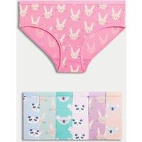 7pk Cotton with Stretch Animal Knickers (2-12 Yrs)