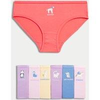 7pk Cotton with Stretch Days of the Week Knickers (2-12 Yrs)