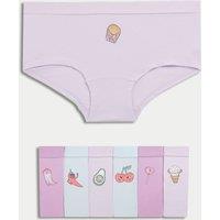 7pk Cotton with Stretch Fun Fruits Shorts (5-16 Yrs)