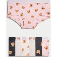 7pk Cotton with Stretch Spencer Bear Shorts (5-16 Yrs)