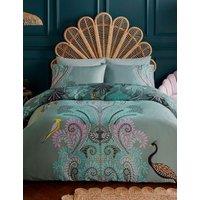 Pure Cotton Sateen Peacock Filigree Bedding Set