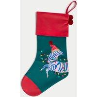 Velvet Party Zebra Stocking