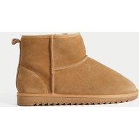 Autograph Suede Slipper Boots with Freshfeet Tan
