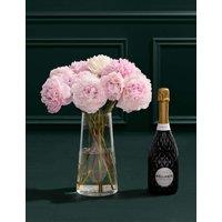 Seasonal Peony Bouquet with Prosecco