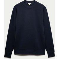 Autograph Cotton Rich Crew Neck Sweatshirt Dark Navy