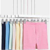 7pk Cotton Rich Cycling Shorts (2-8 Yrs)