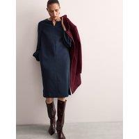 Crew Neck Knee Length Shift Dress
