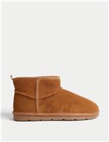 Kids Suede Ankle Boots (4 Small - 6 Large)