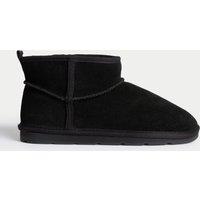 M&S Kids' Suede Ankle Boots (4 Small - 6 Large) Black