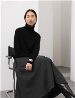 Pure Cashmere Roll Neck Jumper