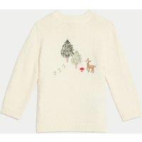 Cotton Rich Embroidered Jumper (7lbs-12 Mths)