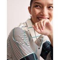 Silk Blend Checked Collared Shirt