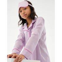 Satin Jaquard Star Pyjamas & Eyemask (3-16 Yrs)