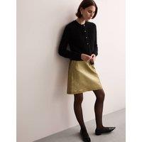 Metallic Textured Mini A-Line Skirt