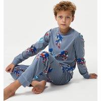 Christmas Fleece Sonic the Hedgehog Pyjamas (3-14 Yrs)