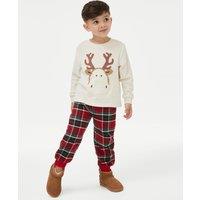 Reindeer Waffle Christmas Pyjamas (1-8 Yrs)