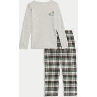 Cotton Blend Mont Blanc Checked Pyjamas (6-16 Yrs)