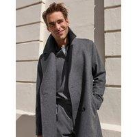 Wool Rich Double Breasted Revere Coat