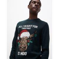 Pure Cotton Crew Neck Christmas Jumper