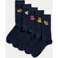 5pk Tom & Jerry Cotton Rich Socks