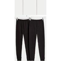 M&S 2 Pack Heatgen Thermal Leggings (2-14 Yrs) Black