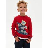 Pure Cotton Spencer Bear Knitted Jumper (2-8 Yrs)