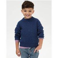 Cotton Rich Neppy Jumper with Wool (2-8 Yrs)