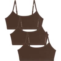 3pk Cotton with Stretch Crop Tops (6-16 Yrs)