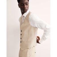 Tailored Fit Silk & Linen Blend Waistcoat