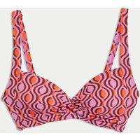 Printed Padded Plunge Bikini Top