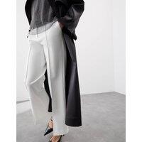 Tailored Pintuck Flared Trousers