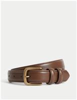 M&S Kids' Faux Leather Belt (3-13 Yrs) Brown