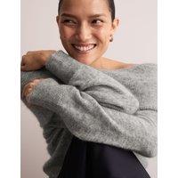 Mohair Blend Off The Shoulder Jumper