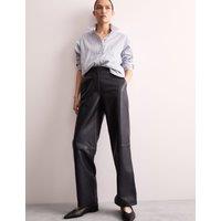 Leather Straight Leg Trousers