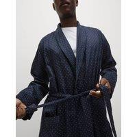 Pure Cotton Polka Dot Dressing Gown
