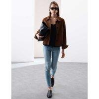 High Waisted Pintuck Skinny Jeans with Lyocell